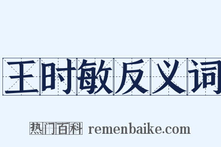 王时敏反义词是什么意思的图片